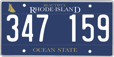 RI license plate 347159