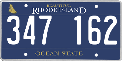 RI license plate 347162