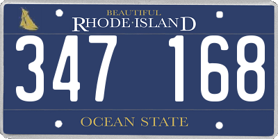 RI license plate 347168