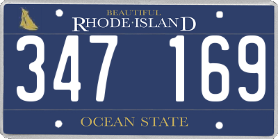 RI license plate 347169