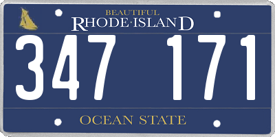 RI license plate 347171