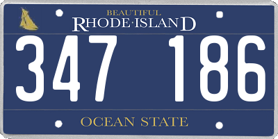RI license plate 347186