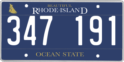 RI license plate 347191