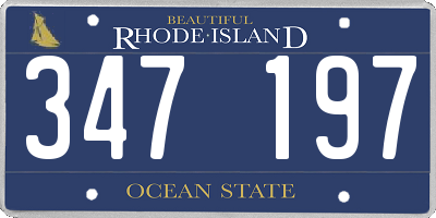 RI license plate 347197
