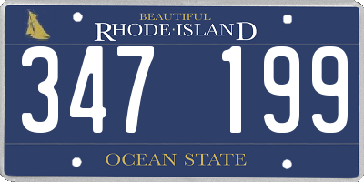 RI license plate 347199