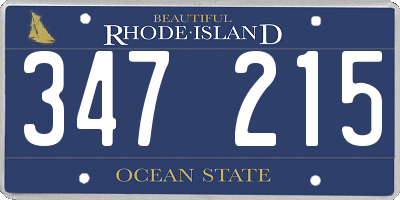 RI license plate 347215