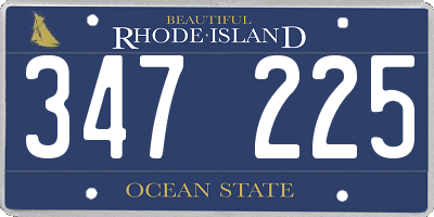 RI license plate 347225