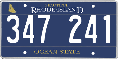 RI license plate 347241
