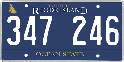 RI license plate 347246