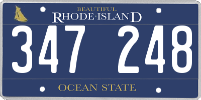 RI license plate 347248