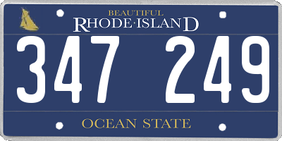 RI license plate 347249