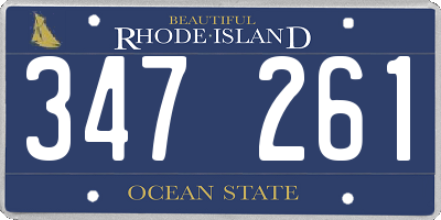 RI license plate 347261