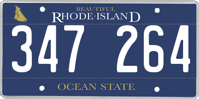 RI license plate 347264