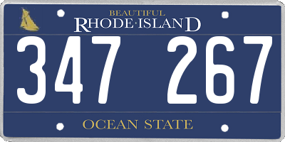 RI license plate 347267