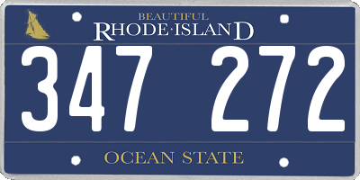 RI license plate 347272