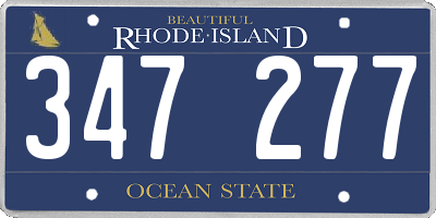 RI license plate 347277