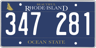 RI license plate 347281