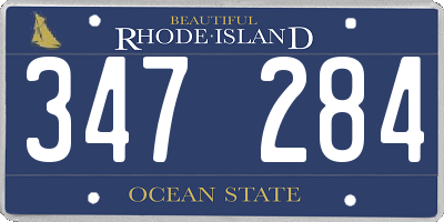 RI license plate 347284