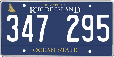 RI license plate 347295