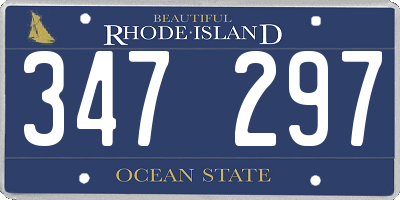 RI license plate 347297