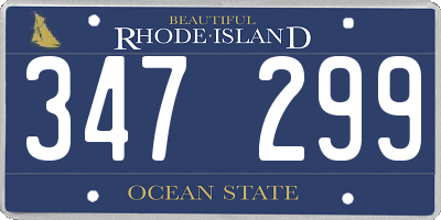 RI license plate 347299
