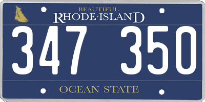 RI license plate 347350