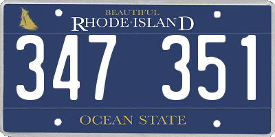 RI license plate 347351