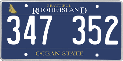 RI license plate 347352