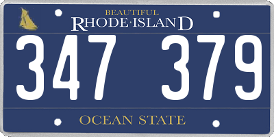 RI license plate 347379