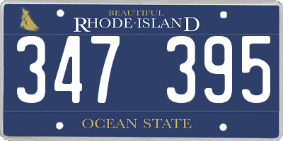 RI license plate 347395