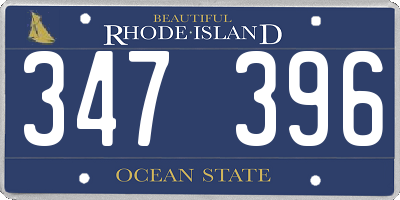 RI license plate 347396