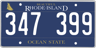 RI license plate 347399
