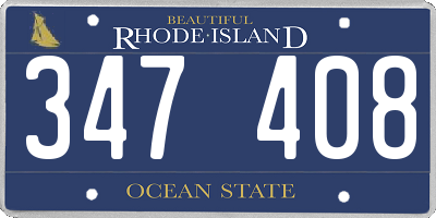 RI license plate 347408