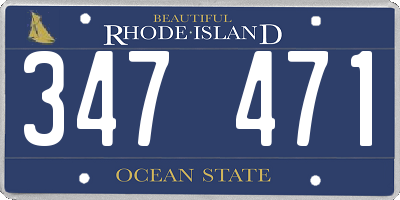 RI license plate 347471