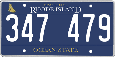 RI license plate 347479