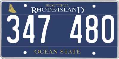 RI license plate 347480