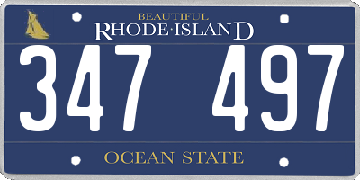 RI license plate 347497