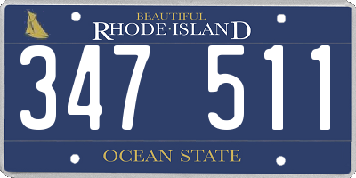 RI license plate 347511