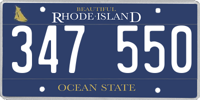 RI license plate 347550