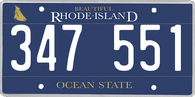 RI license plate 347551