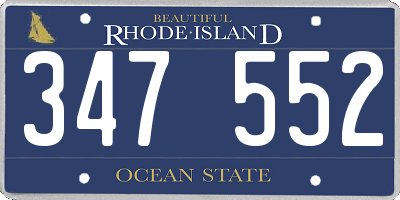RI license plate 347552