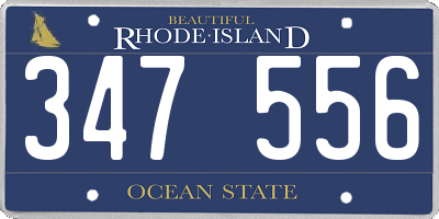 RI license plate 347556