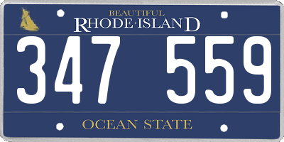 RI license plate 347559