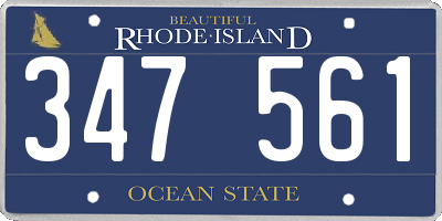 RI license plate 347561