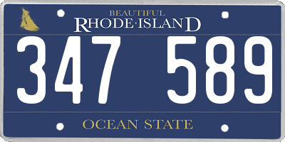 RI license plate 347589