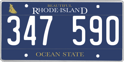 RI license plate 347590