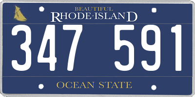 RI license plate 347591