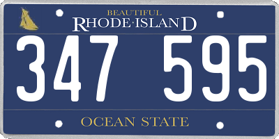 RI license plate 347595