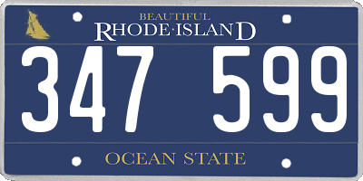 RI license plate 347599