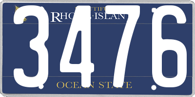 RI license plate 3476